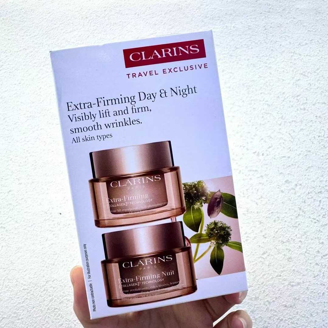 클라랑스 엑스트라 퍼밍 콜라겐 데이 앤 나이트 크림 듀오 세트 50ml+50ml - 상품 이미지