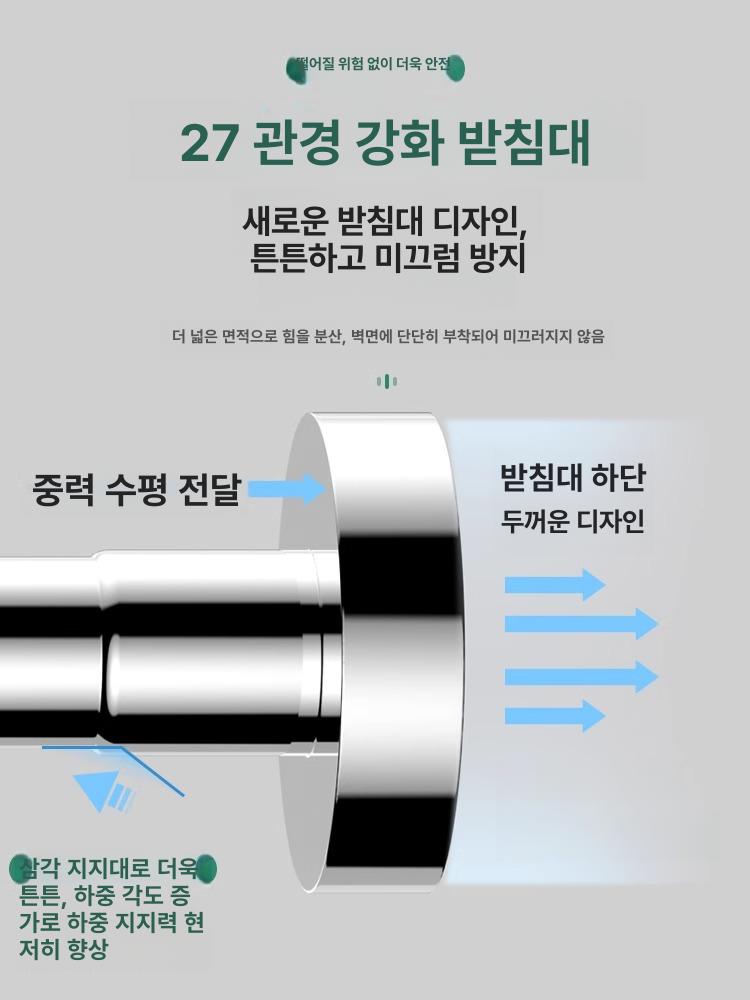 싱크대지지대 언더볼 싱크볼 세면대 브래킷 반다리 브라켓 실버 [35-50cm] 1개 - 상세 이미지 5
