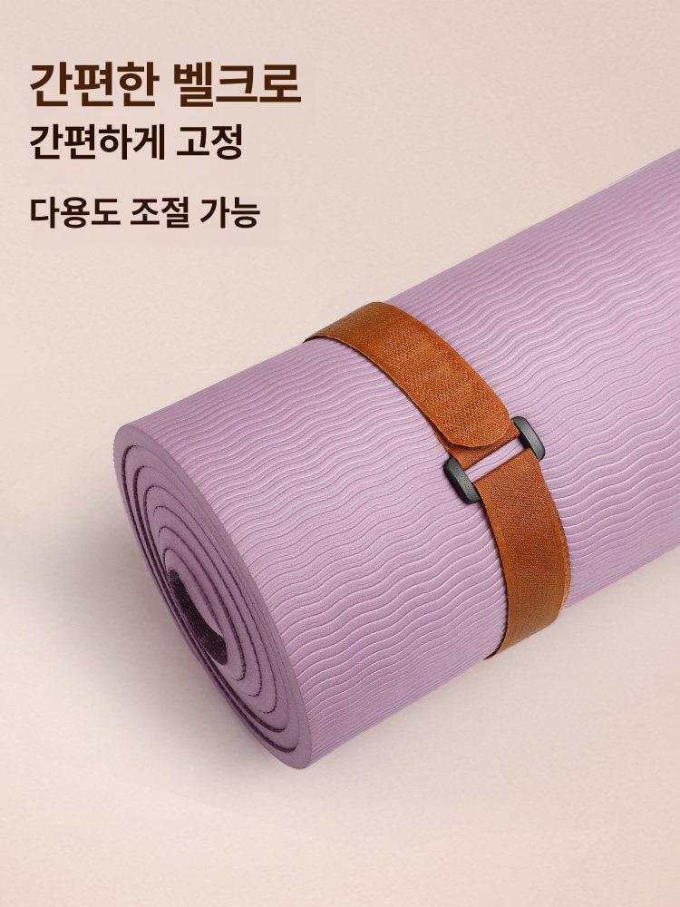 고정 장치가 강력한 매트 방지 요가 신축성 스트랩 조절 롱타입 2줄 6 8 10 15 20mm용 - 상세 이미지 3