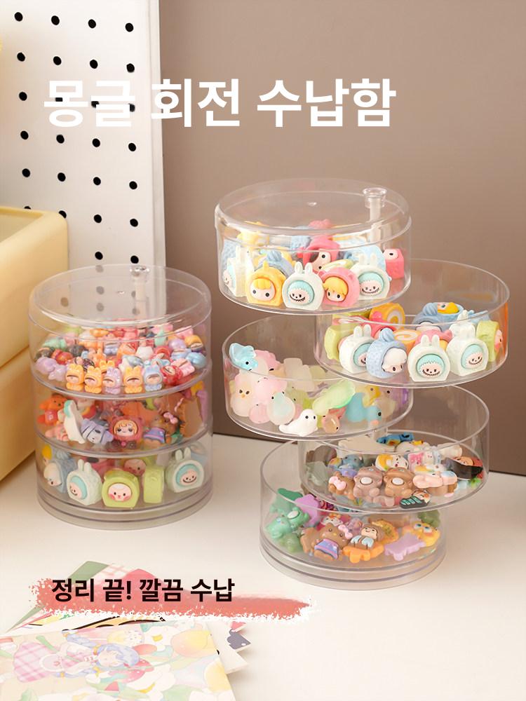 헤어밴드 머리끈 회전 악세사리 수납함 정리함 헤어핀 3단 - 상세 이미지 2