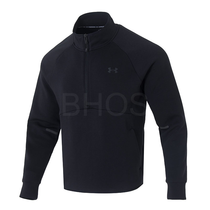 언더아머 UA Unstoppable Flc Half Zip-BLK 블랙