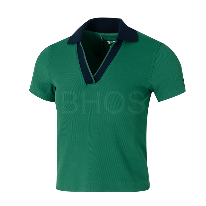 언더아머 UA Premier Rib SS Polo 그린 여성 POL