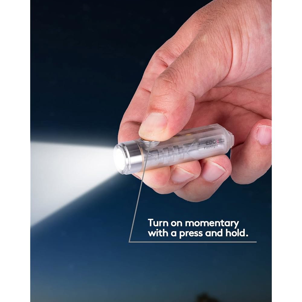 로비본 오로라 A5 G4 충전식 열쇠고리 손전등, USB C 충전, 5000K, 420루멘 EDC 마그네틱 포켓 클립 및 베이스, 형광, 적색 신호 / 화이트 사이드라이트 Red - 상세 이미지 3