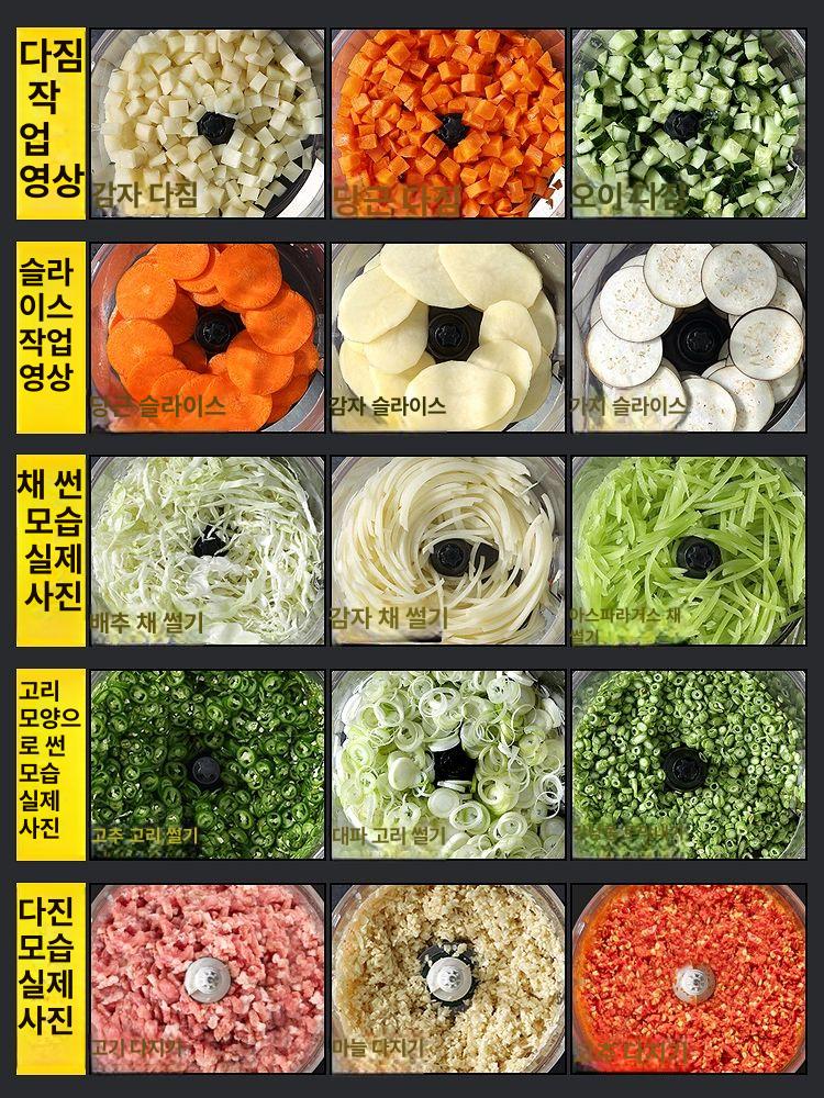 양배추 깍뚝썰기기계 다이싱 머신 자동 채칼 회전썰기 무 마늘 오이 커터 - 상세 이미지 5