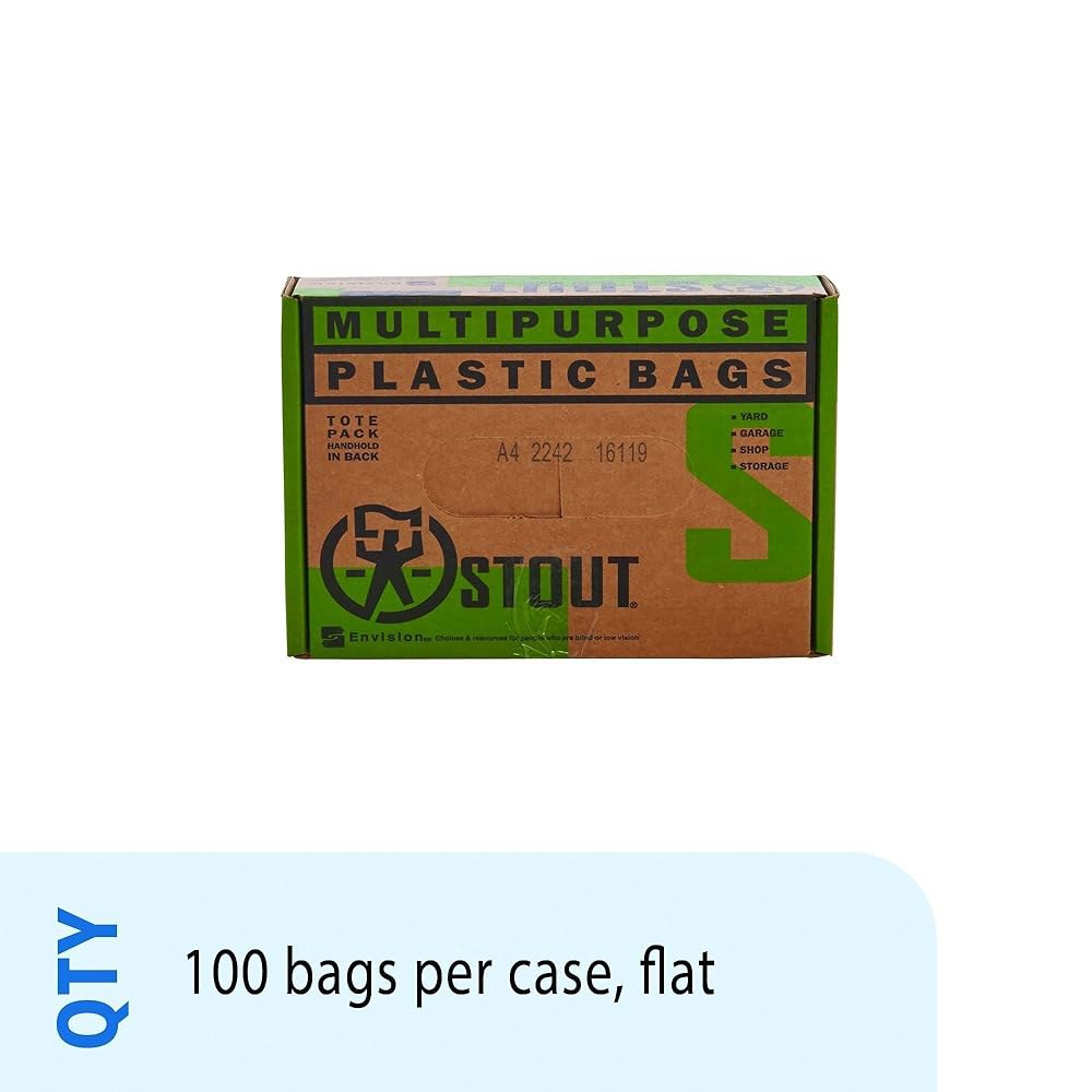 Stout by Envision Bags LLDPE, 37.8L(10갤런), (GPBF-2424) 찢어짐 높은 61cm(24 투명, 100개, x 케이스당 펑크 0.8mm, 및 - 상세 이미지 3