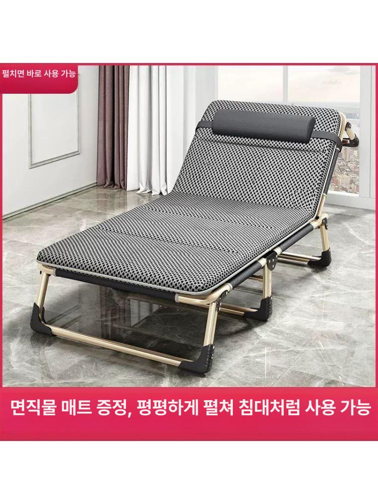 접이식 간이침대 1인용 싱글 좁은방 간병인 캠핑 휴대용 폴딩베드 - 상세 이미지 2
