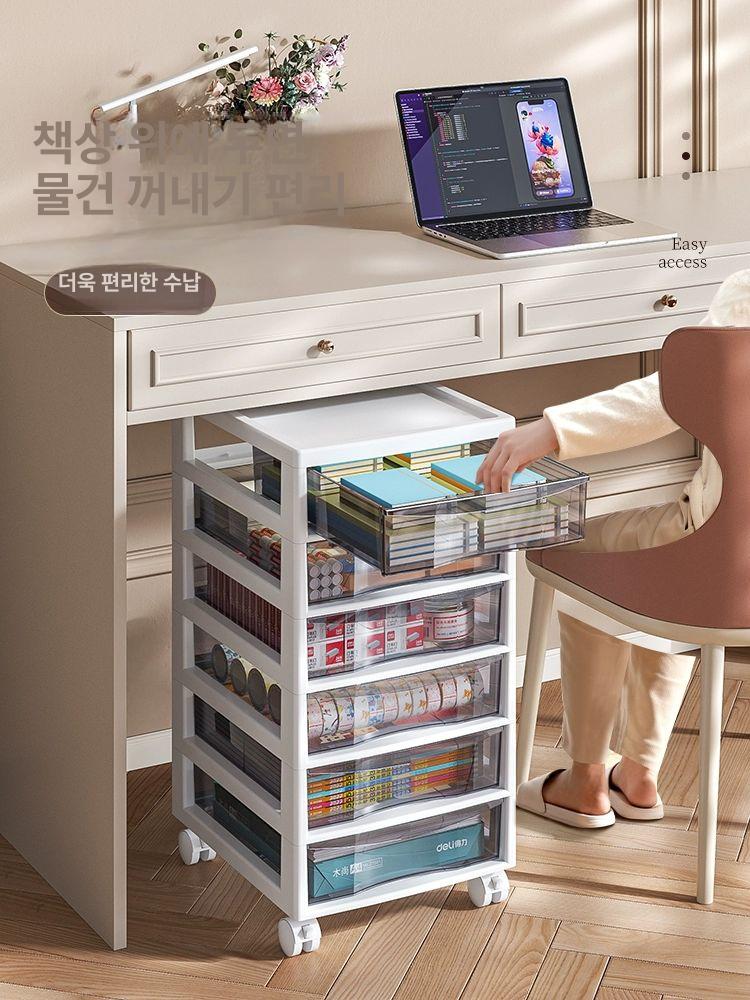바퀴달린 서랍장 이동식 트롤리 10단 캐스터 수납캐비닛 멀티 랙 - 상세 이미지 4