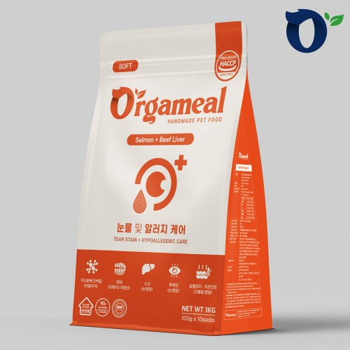 올가밀 연어+소간 1kg 소프트 가수 올가밀 오리+소간 1kg 소프트  반습식 사료 눈물.관절.알러지케어 연어+소간, 1kg, 1개 - 상품 이미지