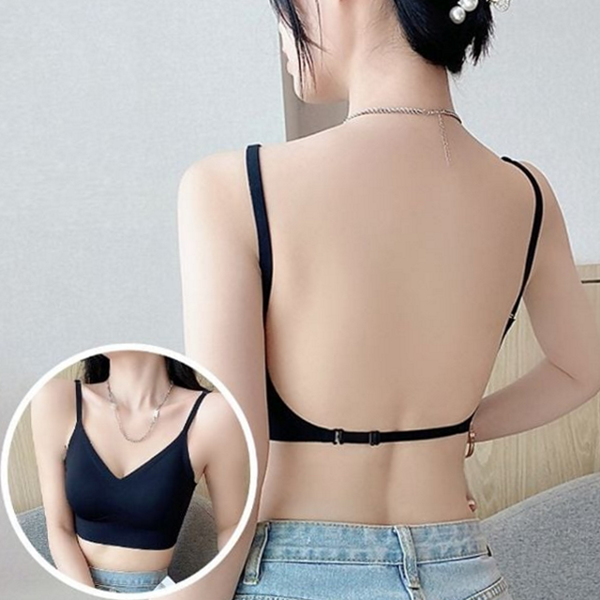 부드러운 여성 심리스 브라 백리스 여성 노와이어 브라 데일리 브라렛 - 상품 이미지