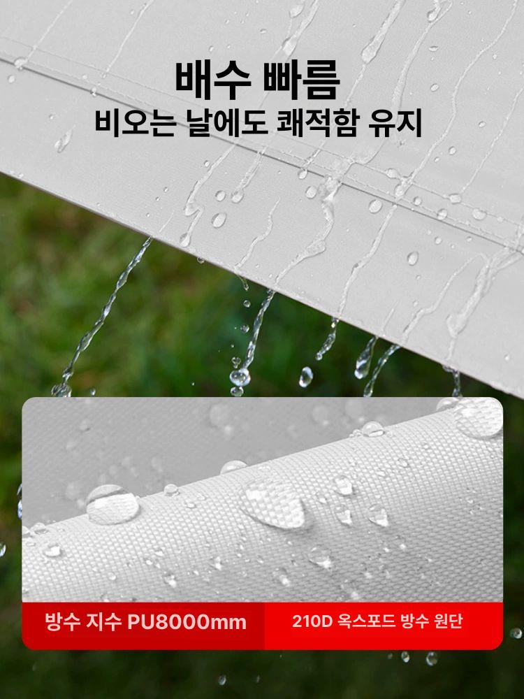 터널형 타프 스크린 하비 방수 헥사 텐트 캐노피 쉘터 어닝 - 상세 이미지 4