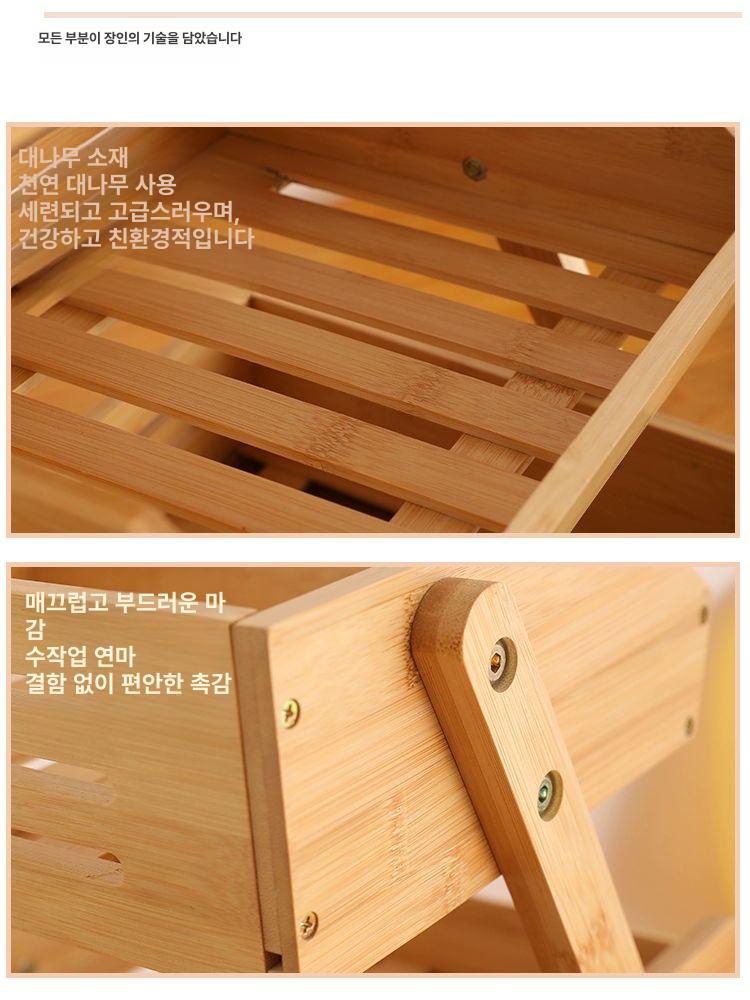 카페 트레이 빵진열 원목 베이커리 디스플레이 2단 진열랙 빵집 - 상세 이미지 3