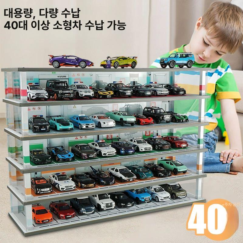 미니어처 차고 자동차 주차장 3층 선반 진열 모델카 전시랙 - 상세 이미지 3