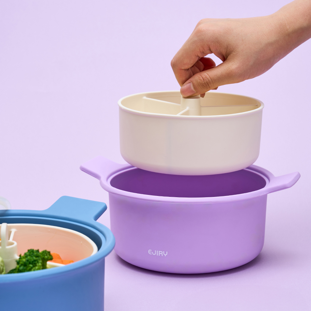 에지리 실리콘 전자레인지 계란찜 찜기 라면 용기 칸막이 - 상세 이미지 3