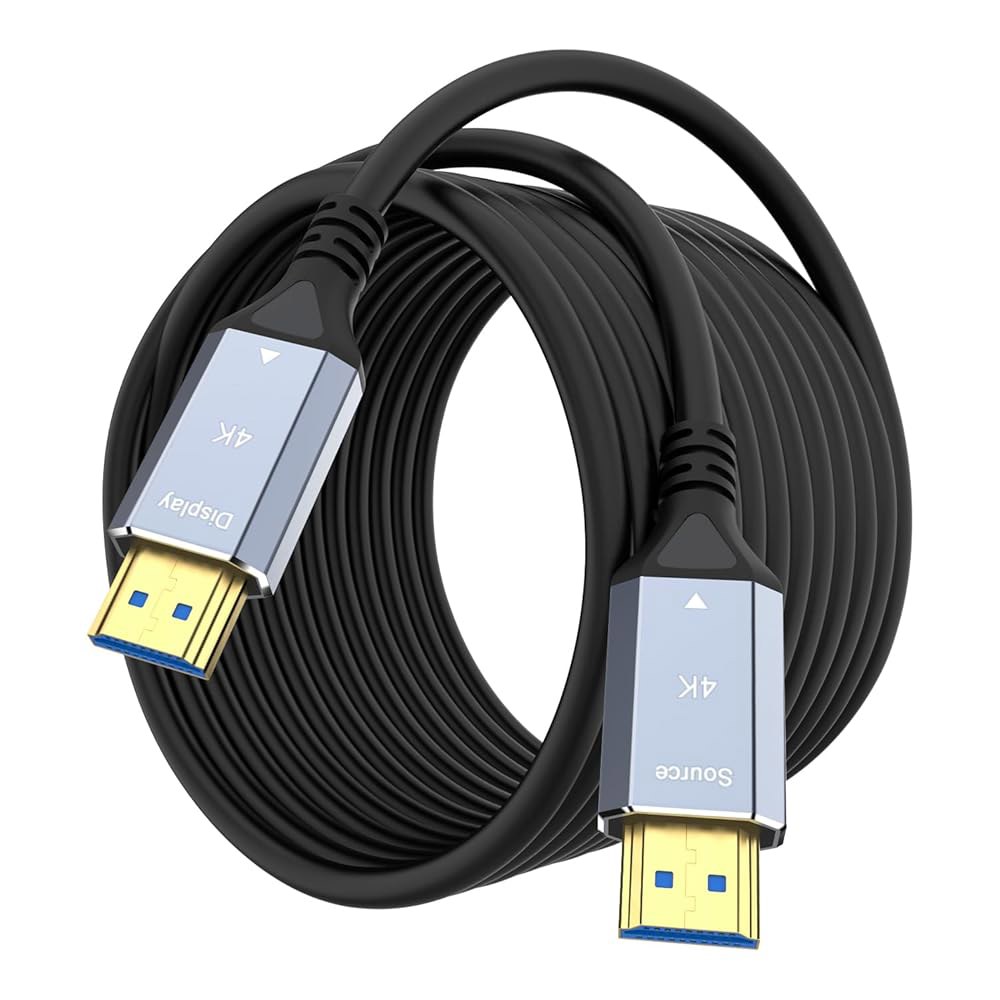 BOPLYBAY 100FT 광섬유 HDMI 케이블 4K@60Hz HDR, 100피트 장거리 주행을 위해 설계된 액티브 광 케이블, 프로젝터, 홈 시어터, TV용 슬림 인월 등급 - 상품 이미지