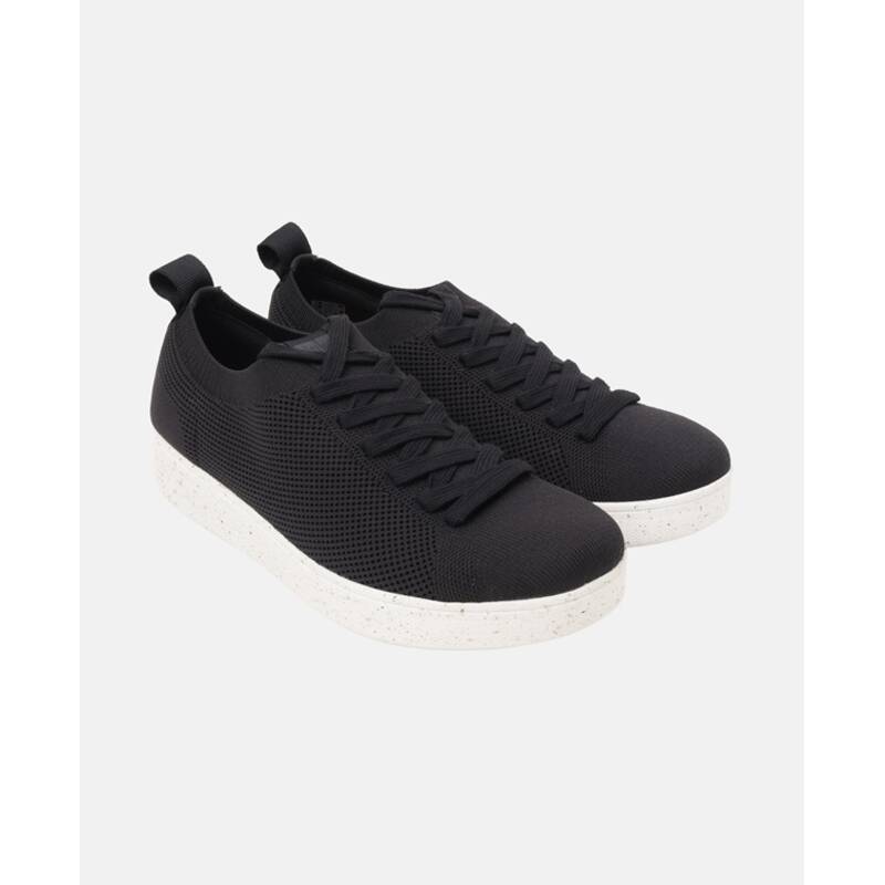 핏플랍 랠리E01 단색 무지 로고 텍스타일 스니커즈 블랙 여성 FB6 - 상품 이미지