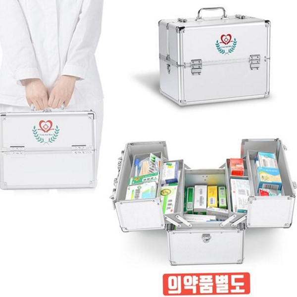 튼튼한 알루미늄 구급 상자 간편한 휴대용 구급 상자 가정용 사무실 - 상품 이미지