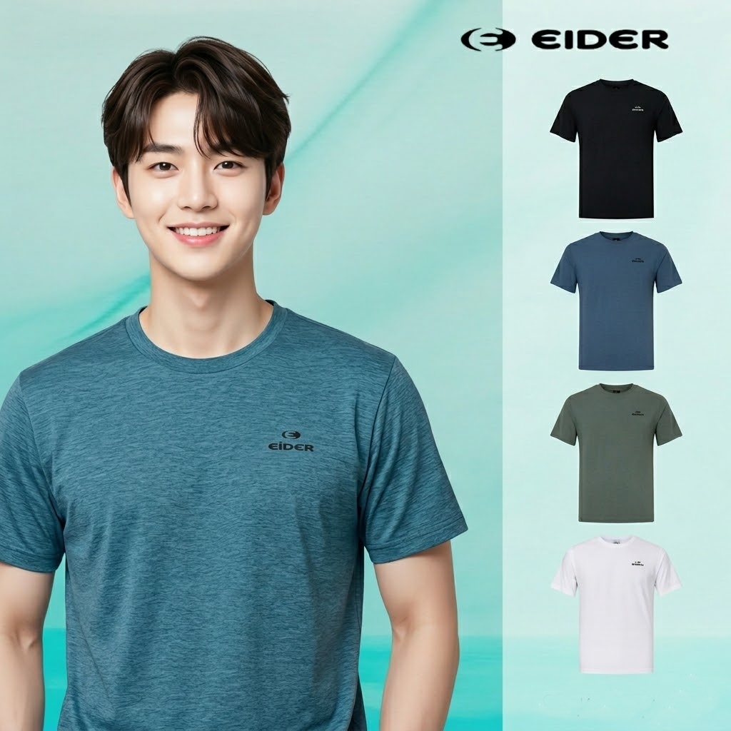 아이더 남성 반팔티셔츠 여름 라운드넥 단체복 작업복 - 상품 이미지