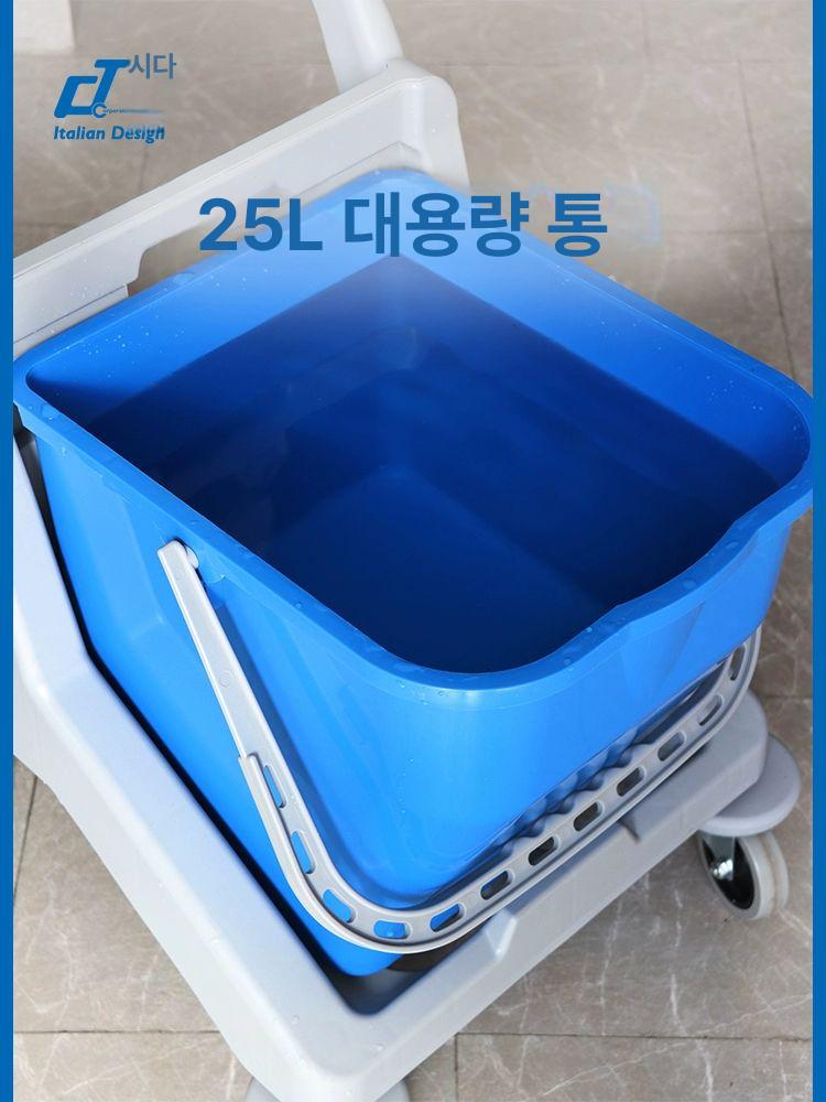 미니 청소카트 소형 바퀴 걸레탈수기 이동식 물빼미 업무용 청소용품 - 상세 이미지 3