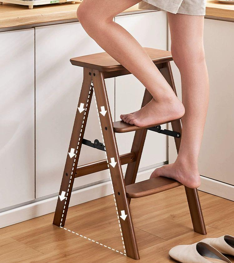 휴대용 사다리 가정용 접이식 2단 다기능 스텝 발받침대 주방 작업 - 상세 이미지 3