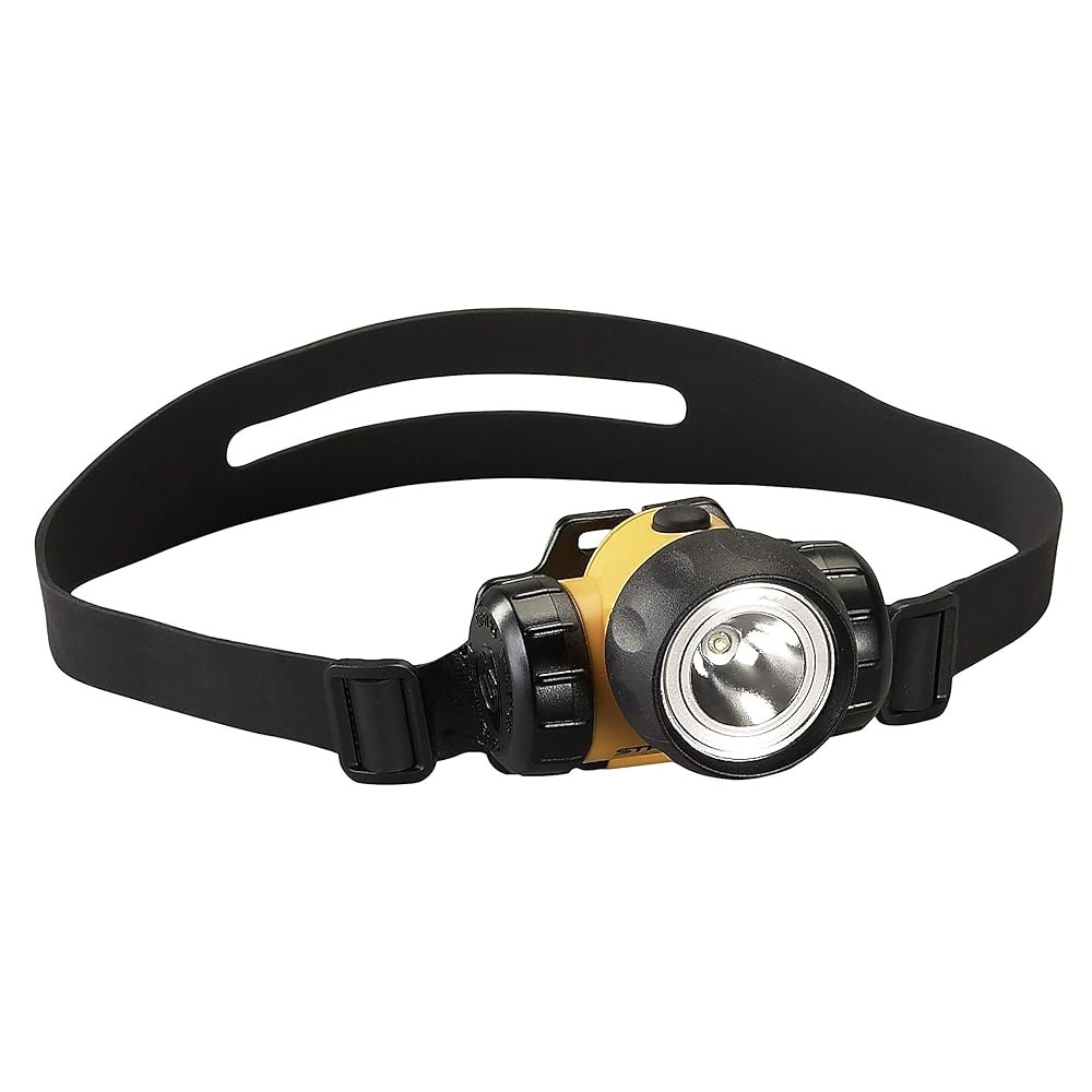 스트림라이트 61200 3AA HAZ-LO 270-루멘 5,600-칸델라 클래스 I 1 디브 본질적으로 안전한 LED 하드햇 헤드램프에는 탄성 및 고무 스트랩, 노란색이 포함되어 - 상세 이미지 3