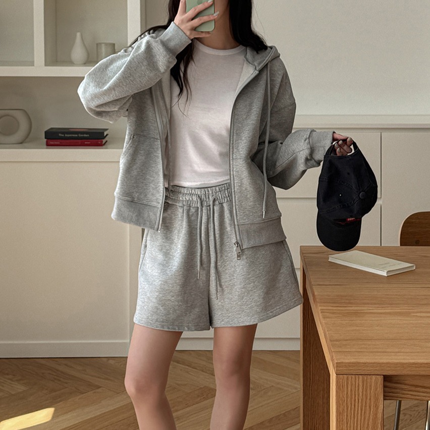 마론 투웨이 지퍼 코튼 오버핏 후드 집업 점퍼 이미지 7