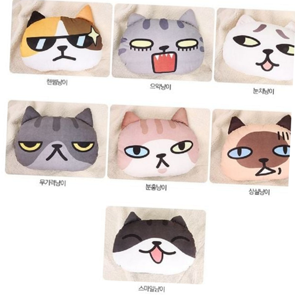 부드러운 쿠션 담요 귀여운 고양이 담요 쿠션 차량용 캠핑용 - 상품 이미지
