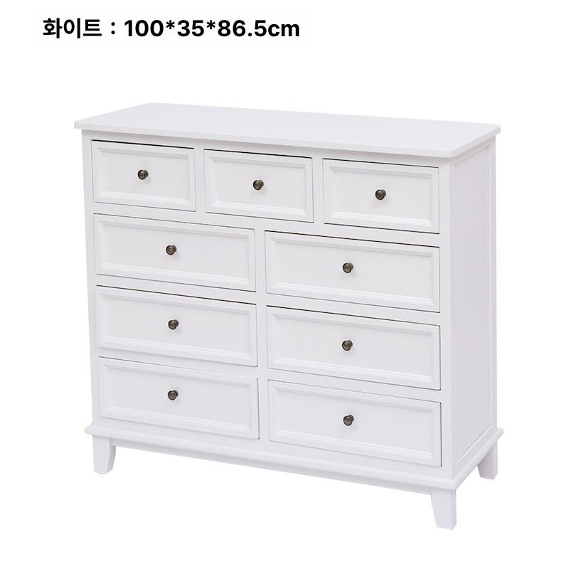 5단 6단 7단 서랍장 원목 깔끔한 와이드 수납장 선반 슬라이딩 - 상세 이미지 5