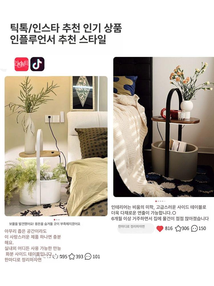 충전식 협탁 LED 침실 무선 사이드테이블 무드라이트 조명 - 상세 이미지 5