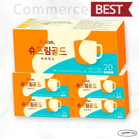 [동서식품]동서 맥심 슈프림골드 커피믹스 100T (20개입 5팩세트) 커머스픽101