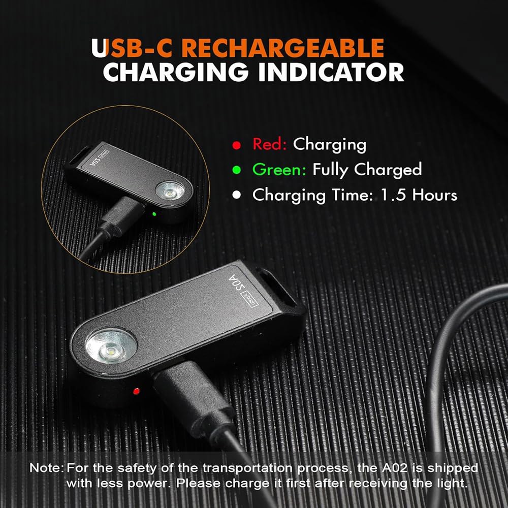 브리니트 A02 미니 EDC 키 체인 플래시라이트 충전식 USB-C LED 라이트 125루멘 캠핑 하이킹 개 산책용 밝고 작은 평평한 포켓 키링 긴급 가정용 정전 - 상세 이미지 3