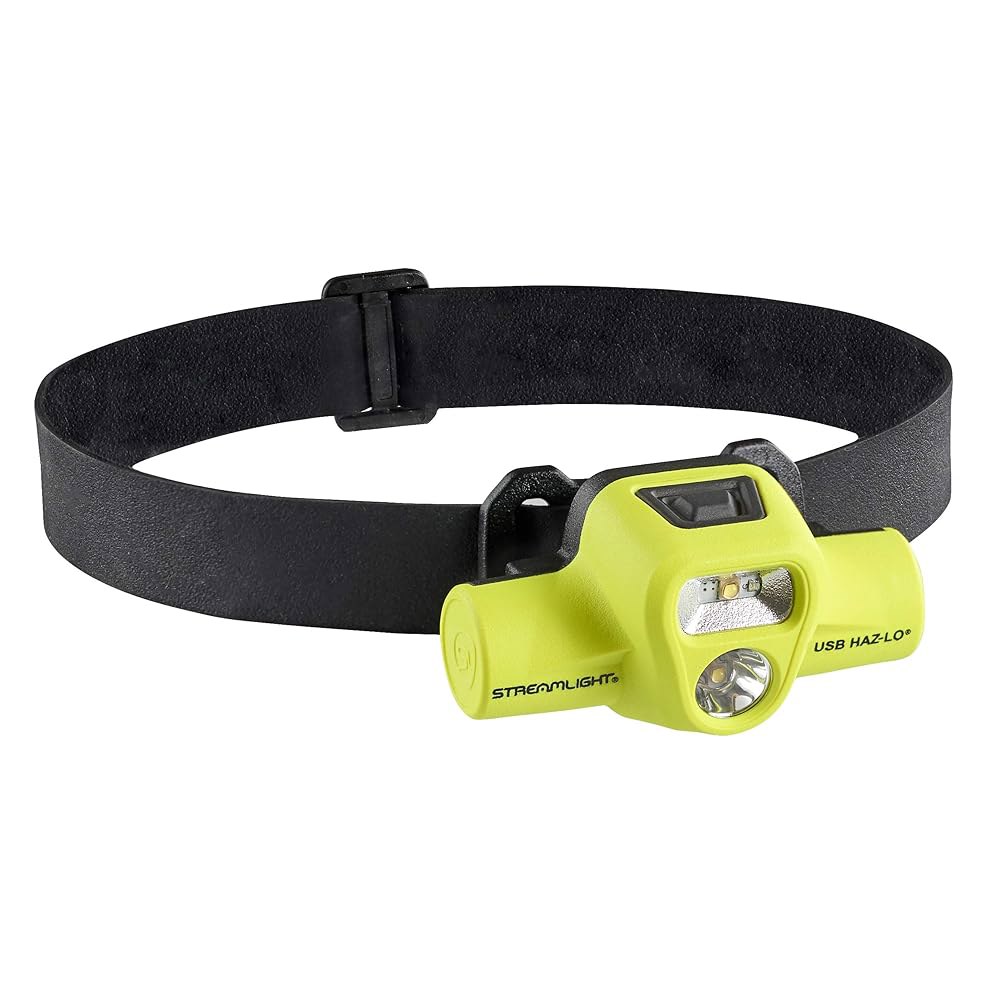 스트림라이트 61463 USB HAZ-LO 250루멘 본질적으로 안전한 헤드램프, 120V AC 충전 시스템 및 거치대, 탄성 헤드 스트랩, 고무 하드 모자 3M 듀얼 잠금 패스너 - 상세 이미지 3