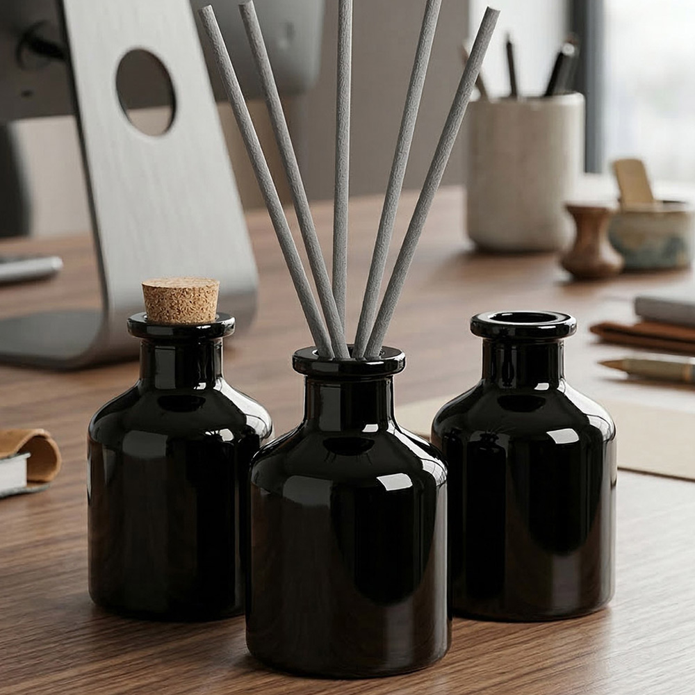 디퓨저 용기 미니 공병 프레쉬블랙유광 50ml 스티커 리드포함 DIY 이미지 8
