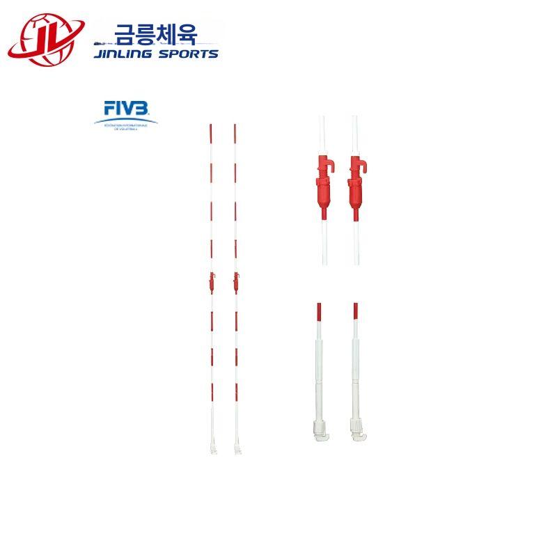 사이드 안테나 배구 라인 마커 네트 지주대 세트 볼리볼 경기용 포스트 - 상세 이미지 2