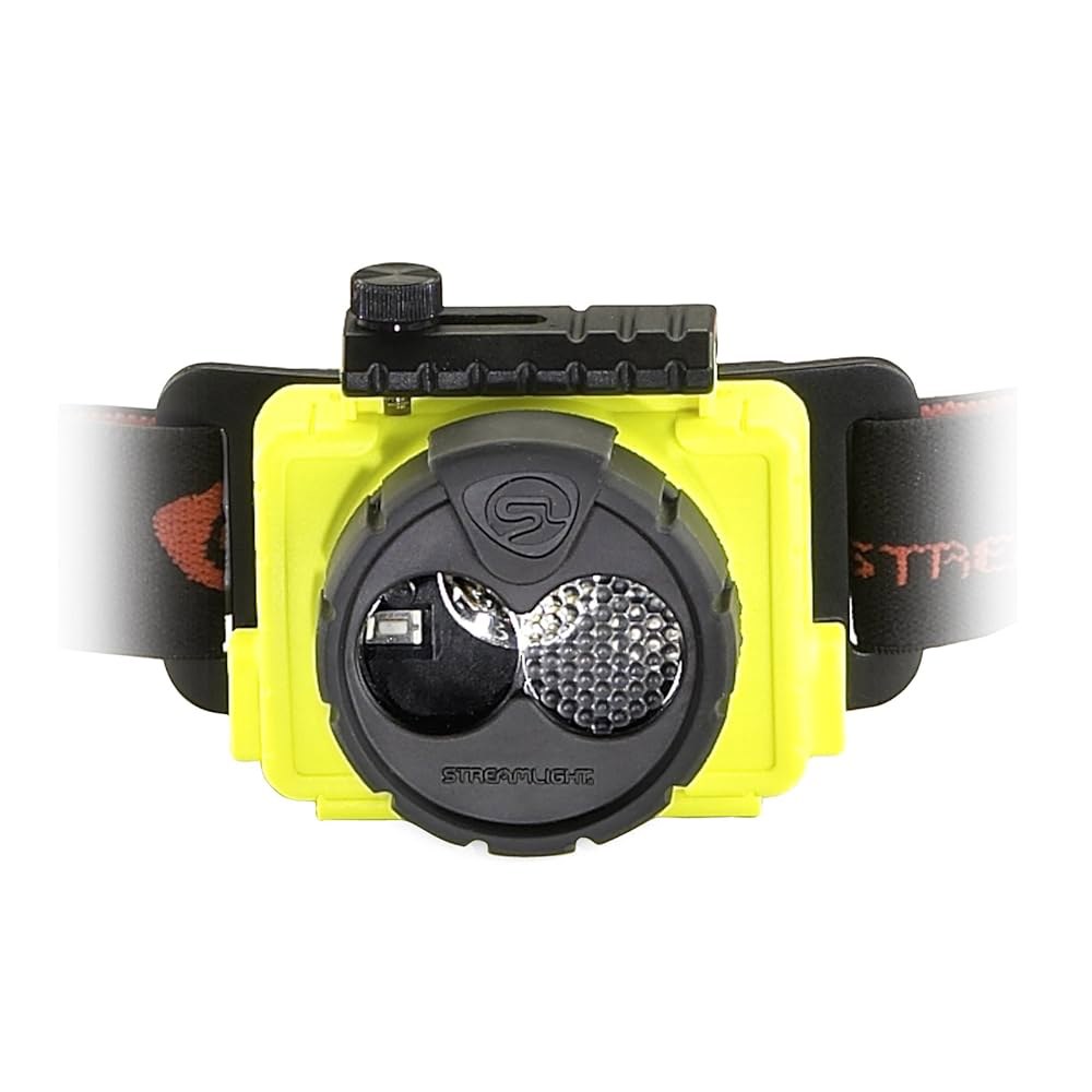 스트림라이트 61602 더블 클러치 USB 125루멘 멀티 연료 LED 헤드램프, 120V AC 충전 시스템, 탄성 헤드 스트랩, 고무 하드 모자 노란색 - 상세 이미지 2