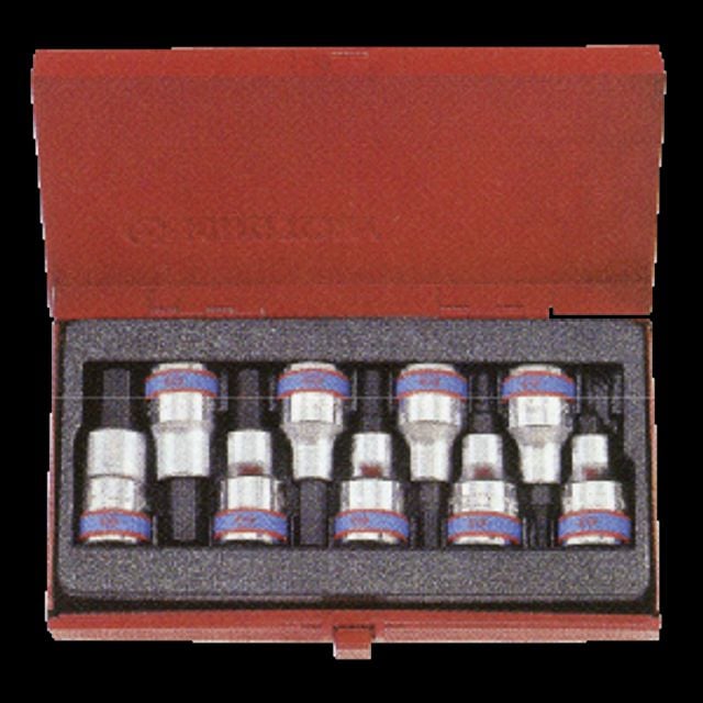 KINGTONY 육각비트소켓렌치세트(철케이스포장) 4110PR 1/2DRx9pcs(mm) - 상품 이미지
