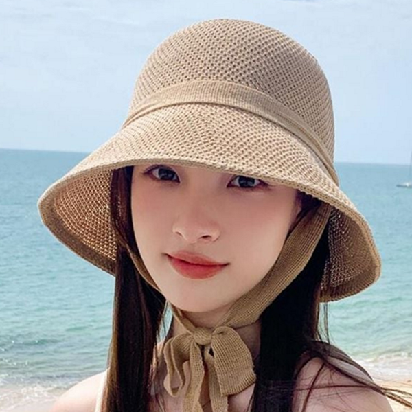 데일리 여성 버킷 햇 스트랩 버킷 햇 여름 비치 모자 - 상품 이미지
