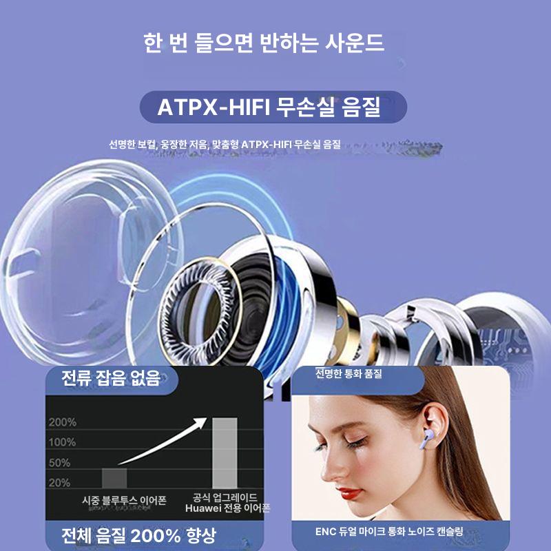 Pro 블루투스 무선 이어폰 고음질 미니 안드로이드 스포츠용 화이트 - 상세 이미지 4