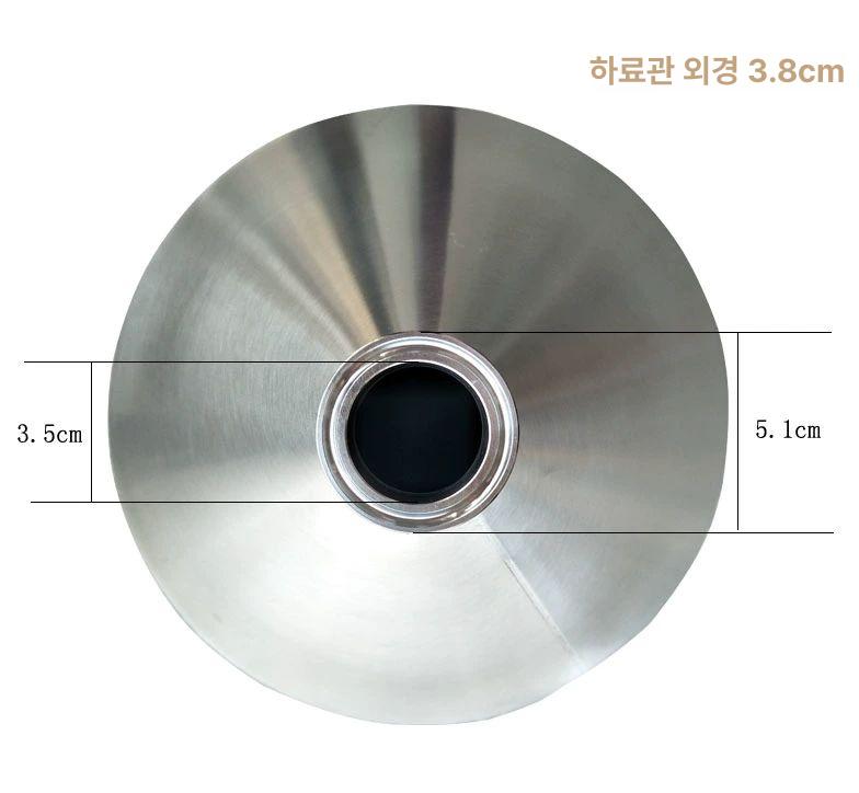 대형 깔대기 스테인리스 호퍼 넓은 액체 소분 분말 스틸 - 상세 이미지 3