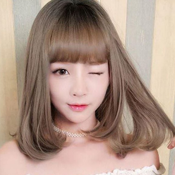 데일리 여성 패션 가발 웨이브 패션 가발 고열사 단발 - 상품 이미지