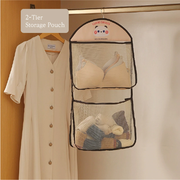 [이거찜] 걸어쓰는 캐릭터 정리파우치 속옷 양말 수납 여행용 파우치 겸용 - 상세 이미지 4
