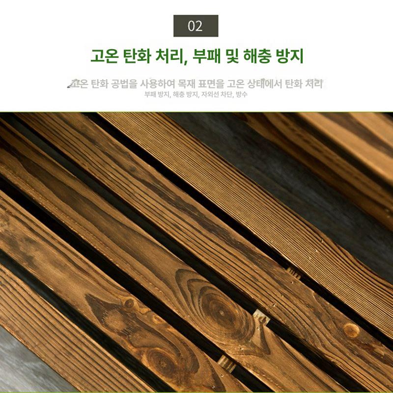 화분 받침대 우드 원목 플랜트 스탠드 엔틱 현관 테라스 베란다 카페 목재 - 상세 이미지 4