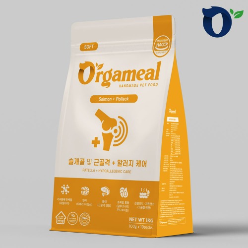 올가밀 연어+황태 1kg 소프트 가수 올가밀 오리+소간 1kg 소프트  반습식 사료 눈물.관절.알러지케어 연어+황태, 1kg, 1개 - 상품 이미지