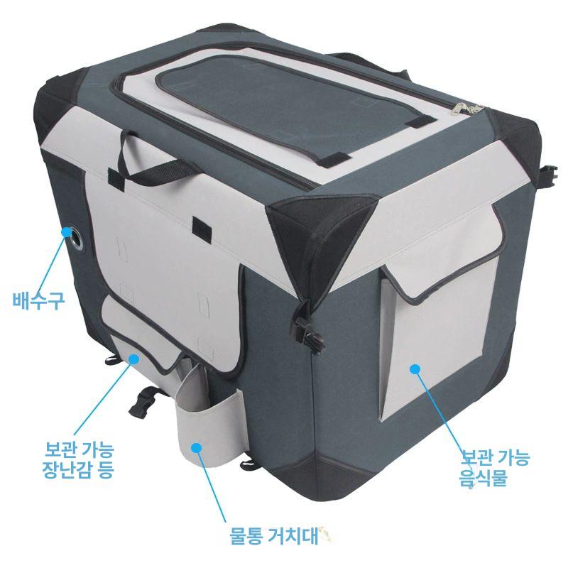 차량용 케이지 대형견 이동식 휴대용 펜스 반려견 운반함 견사 - 상세 이미지 4