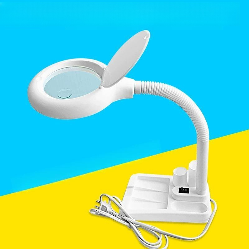작업용 돋보기 램프 led 확대경 조명 렌즈 테이블 탁상용 회로 검사 독서용 - 상품 이미지