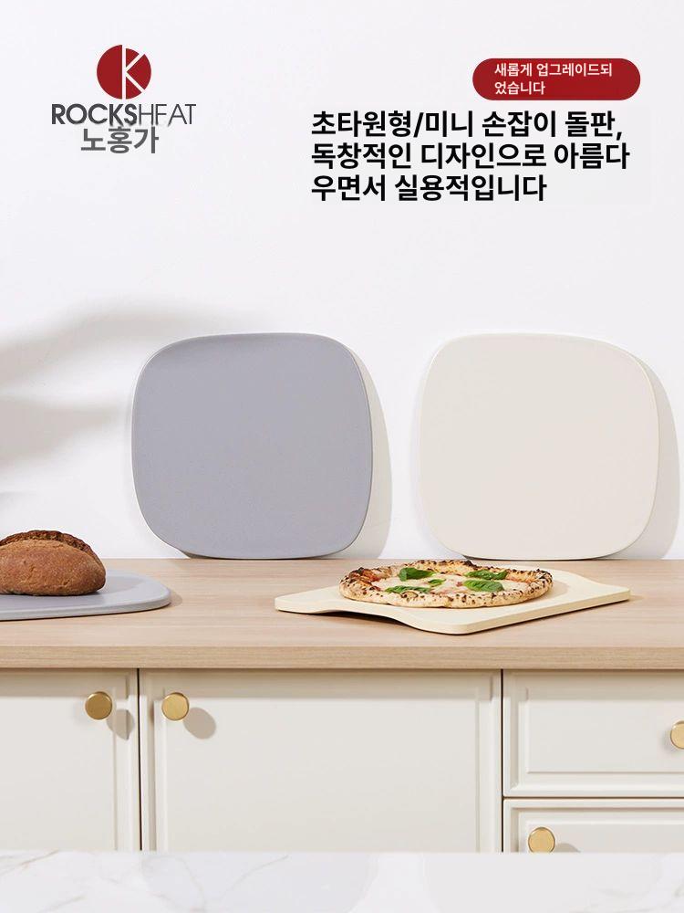돌판 베이킹스톤 오븐용 블랙 석판 피자 세라믹 주방 쿠키 몰드 제빵 화덕 - 상세 이미지 4