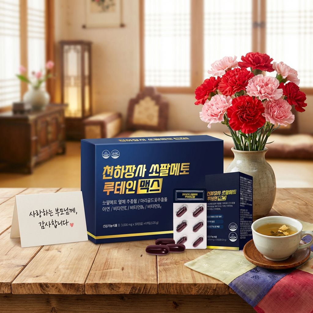 천하장사 쏘팔메토 옥타코사놀 전립선 루테인 영양제 1000mg (전립선 눈 건강 4개월분) - 상세 이미지 3