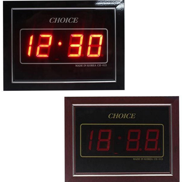 무소음 led 전자 시계 디지털 led 벽 시계 벽걸이 집들이 - 상품 이미지