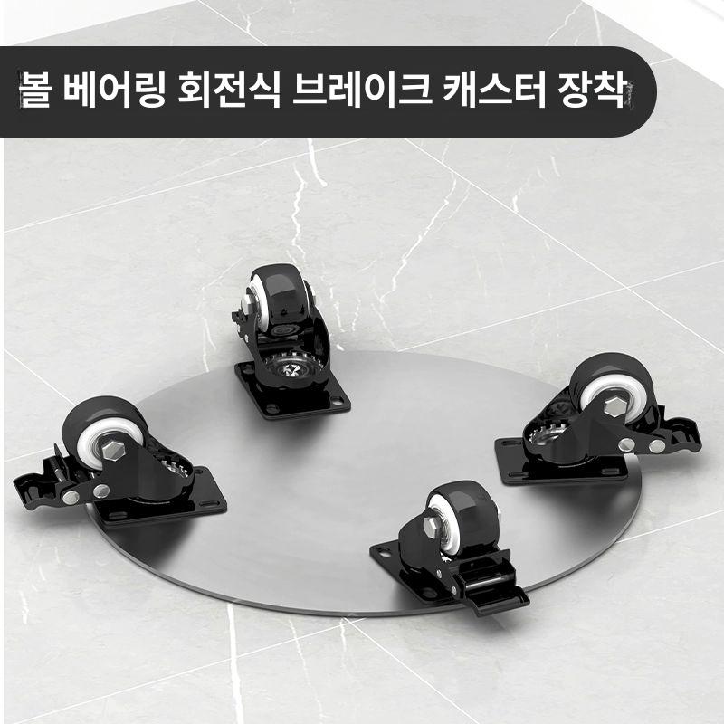 바퀴 받침대 이동식 화분 스테인리스 트레이 물받이 스탠드 캐스터 - 상세 이미지 3