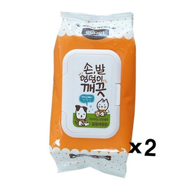 애견 반려동물 물티슈 강아지발 강아지 물티슈 발티슈 배변 위생 - 상품 이미지