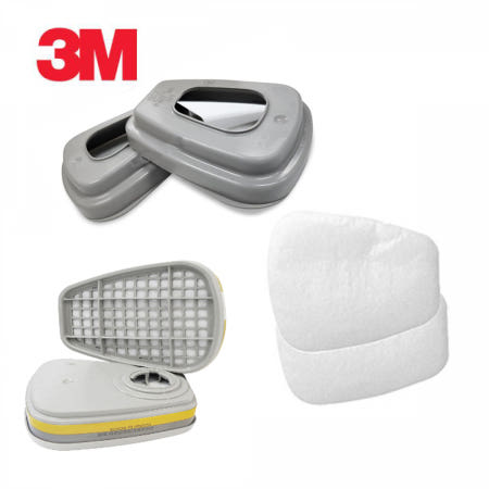 3M 3M 6200 7502 방독 방진 필터 3종세트 6006+5N11+501 마스크 산업용